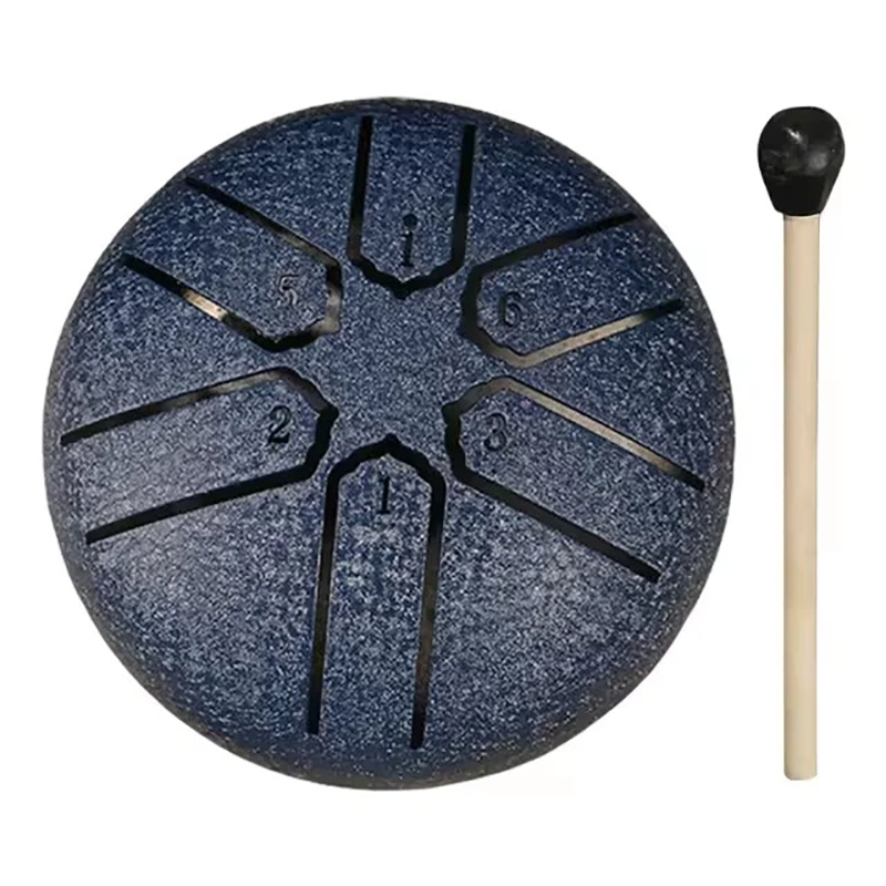 Mini Tongue Drum 6 Notes - Tambour Mélodique ZenTone Couleur bleu marine