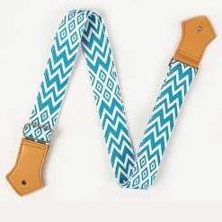 Sangle Ukulélé Zigzag Bleu Lagon