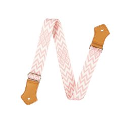 Sangle Ukulélé Zigzag Rose Poudré