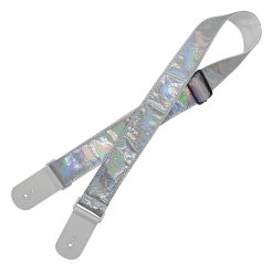 Avant Sangle Guitare Électrique à Effet Holographique Argent Prisma Nova