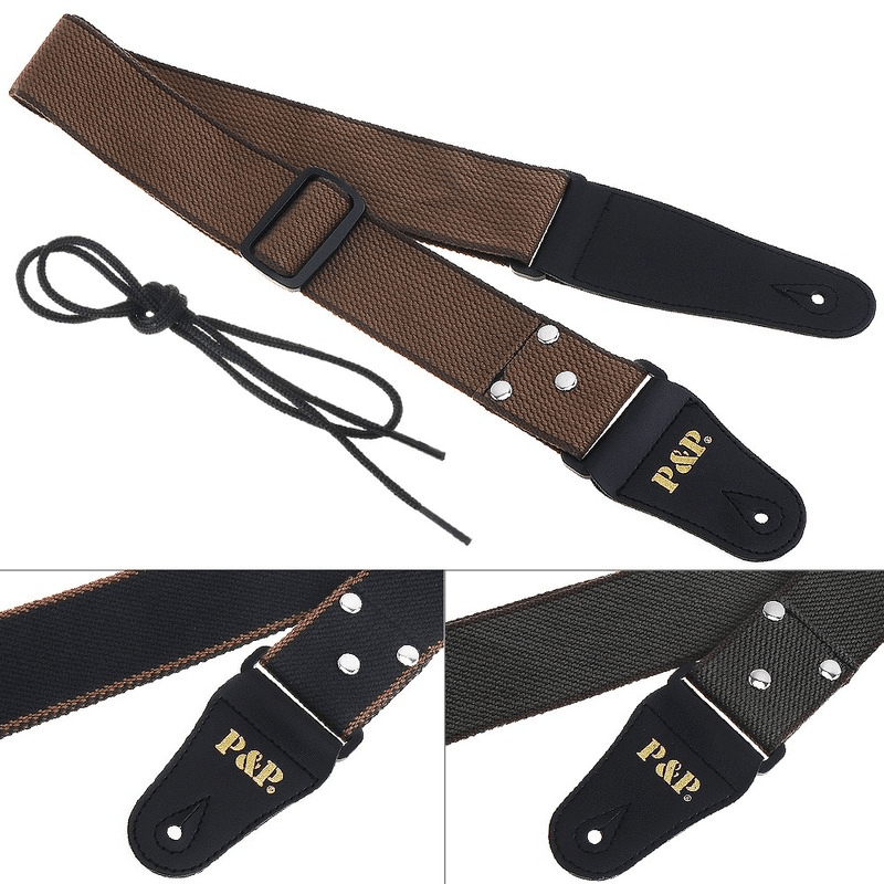Détails sangle de couleur unie pour guitare classique
