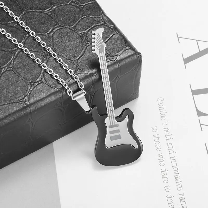 Pendentif guitare électrique - couleur noir