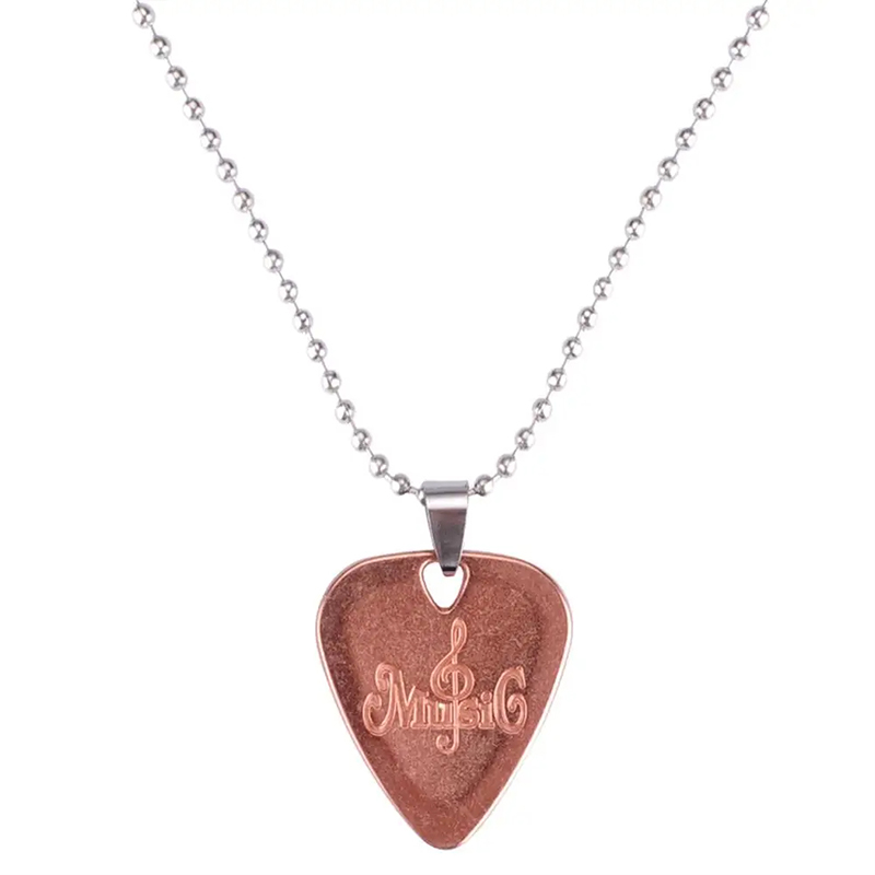 Pendentif médiator en métal 5 couleurs - orange