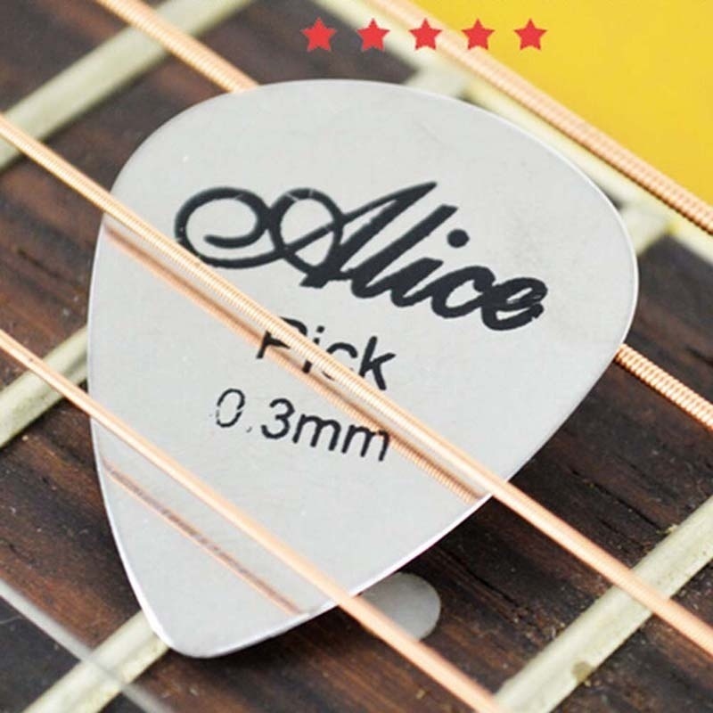 Plectres de guitare en métal fin 10 pièces