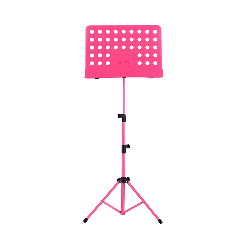 Pupitre guitare trépied pliable et réglable - rose