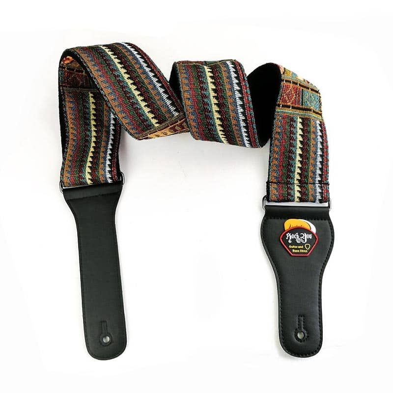 Sangle de guitare acoustique en coton de haute qualité - longueur réglable
