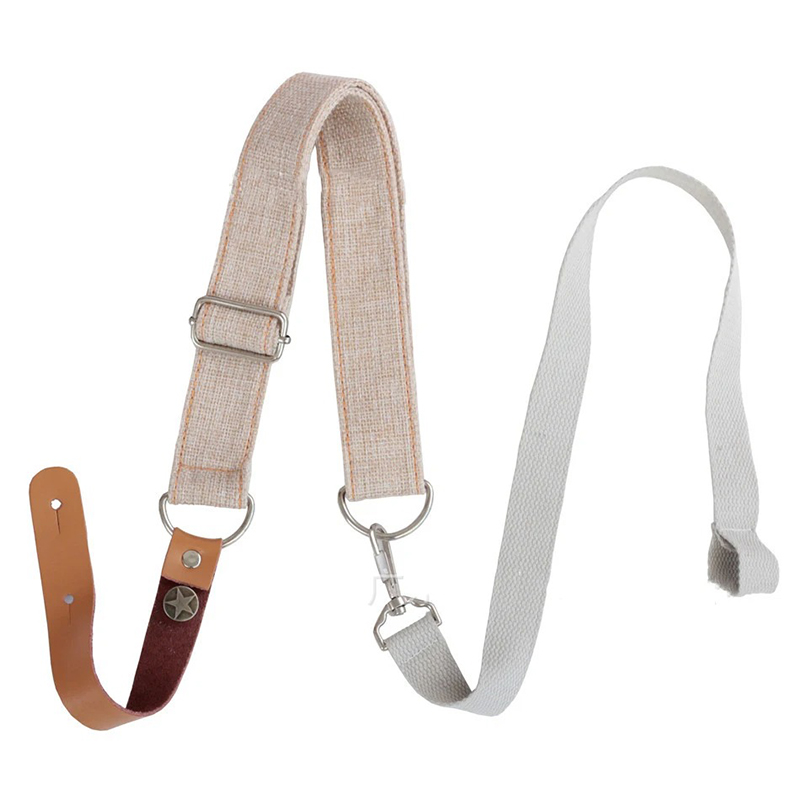 Sangle Ukulélé en coton épais avec attache spéciale - modele beige