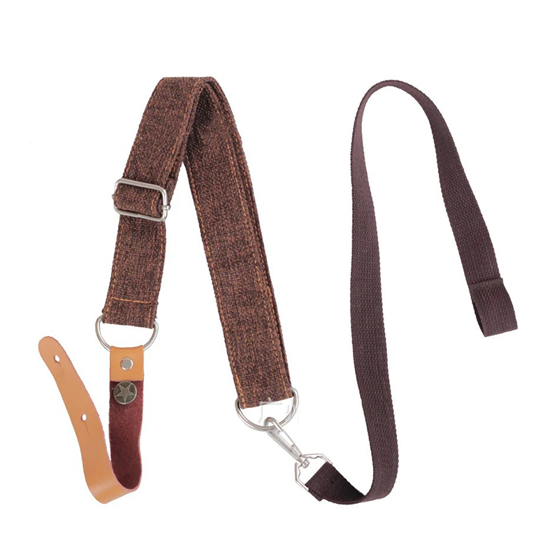 Sangle Ukulélé en coton épais avec attache spéciale - modele marron