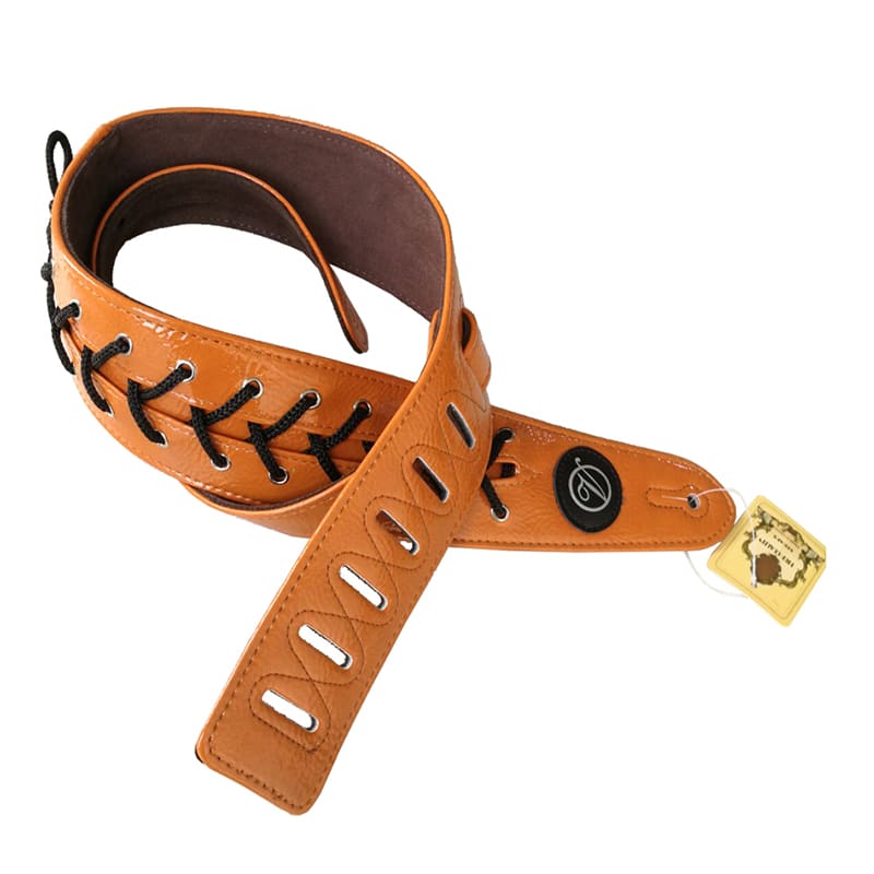 Sangle de guitare électrique en cuir et à lacets