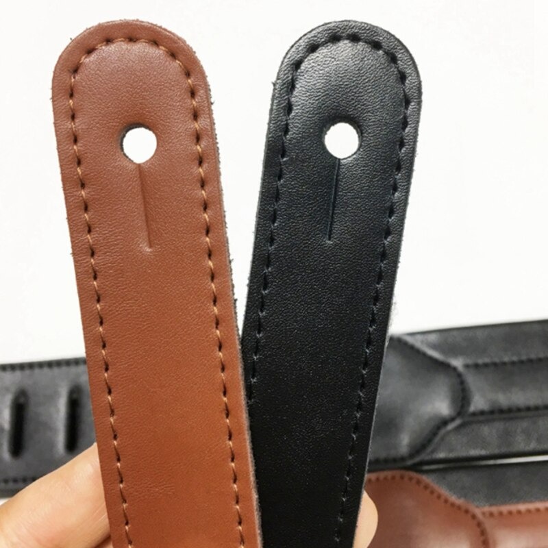 Sangle de guitare en cuir Super doux réglable Style ethnique pour guitare basse acoustique ou électrique