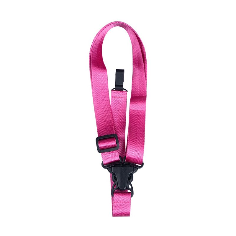 Sangle de ukulele avec crochet - sangle réglable en Nylon couleur rose