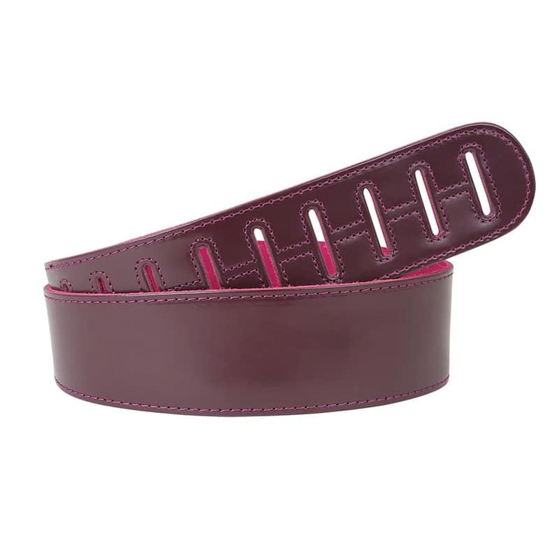Sangle en cuir de vachette - couleur rouge