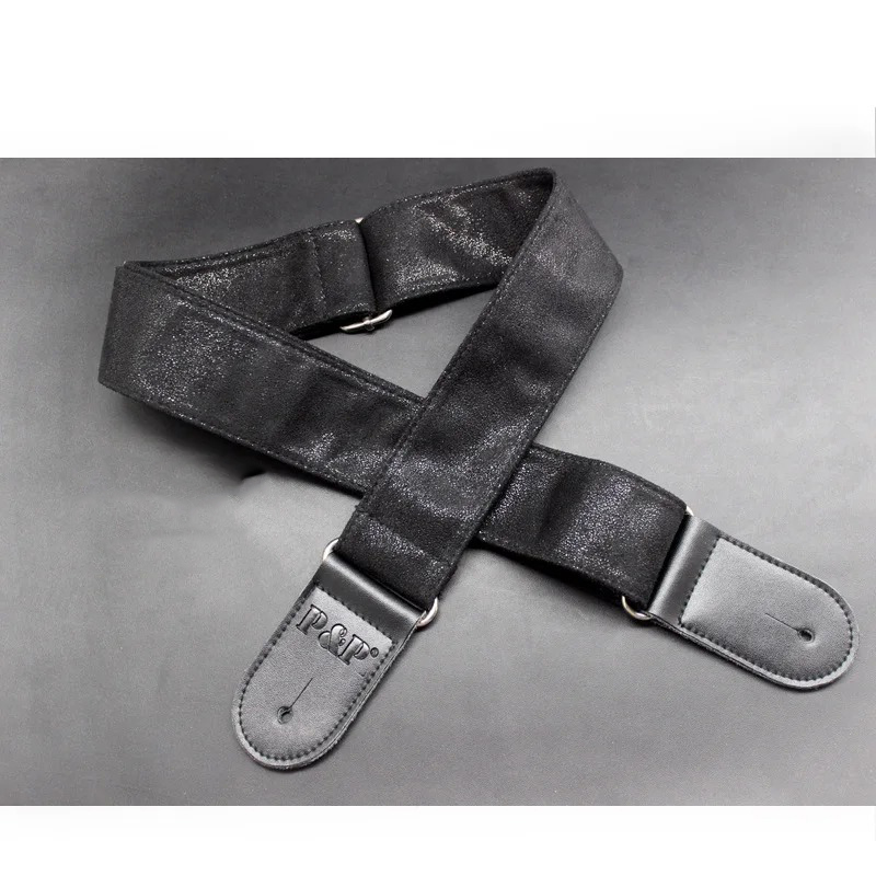 Sangle mince en cuir lavé - couleur noir