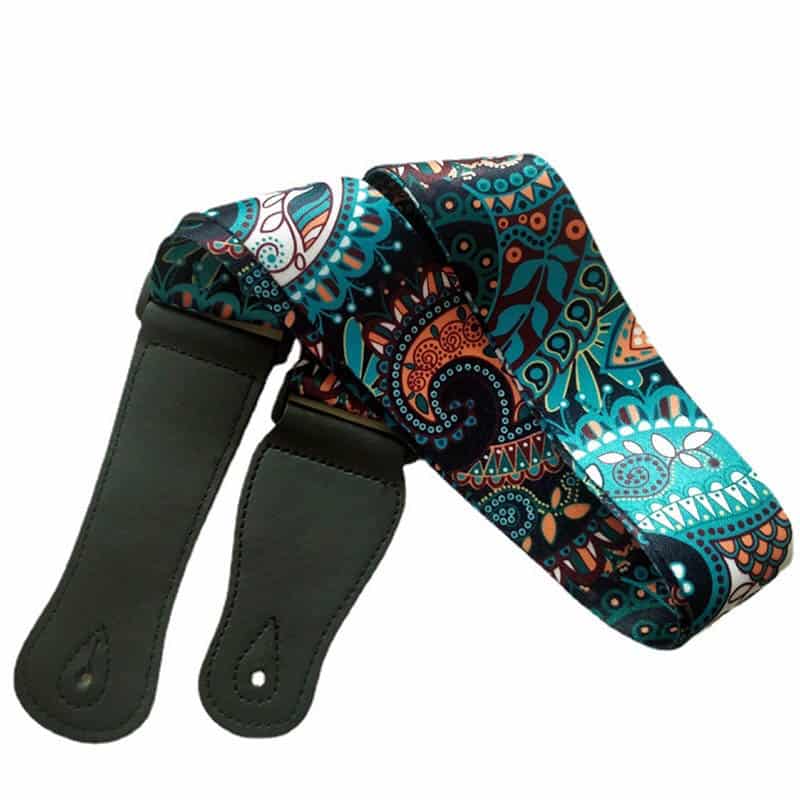 Sangles de guitare multicolores réglables avec impression colorée modèle 1