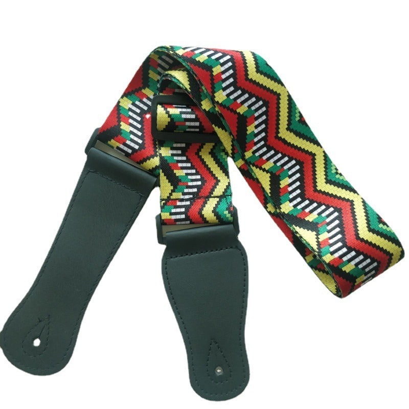 Sangles de guitare multicolores réglables avec impression colorée modèle 3