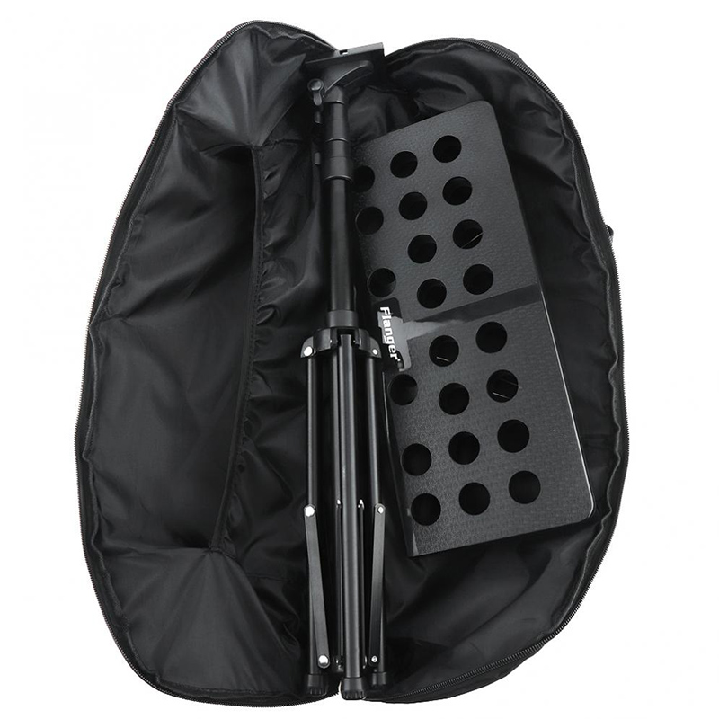 détails sac Pupitre guitare trépied pliable et réglable avec sac de transport hauteur max 150 cm
