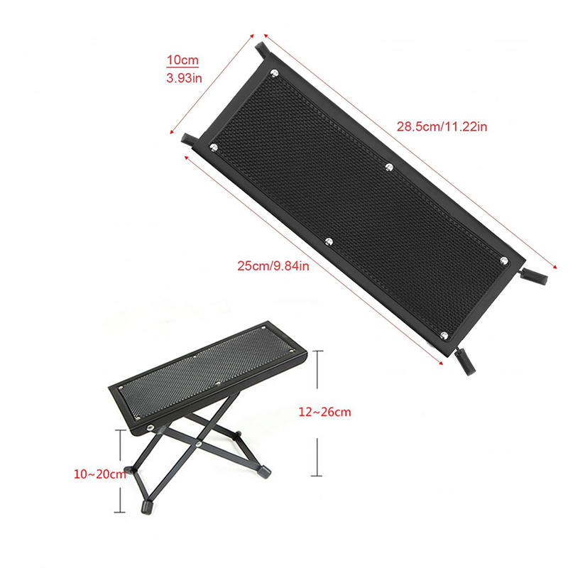 dimensions Repose du Pied guitare pliant