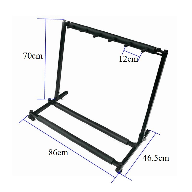 dimensions Stand guitare Présentoir universel multiple pour guitatres et basses