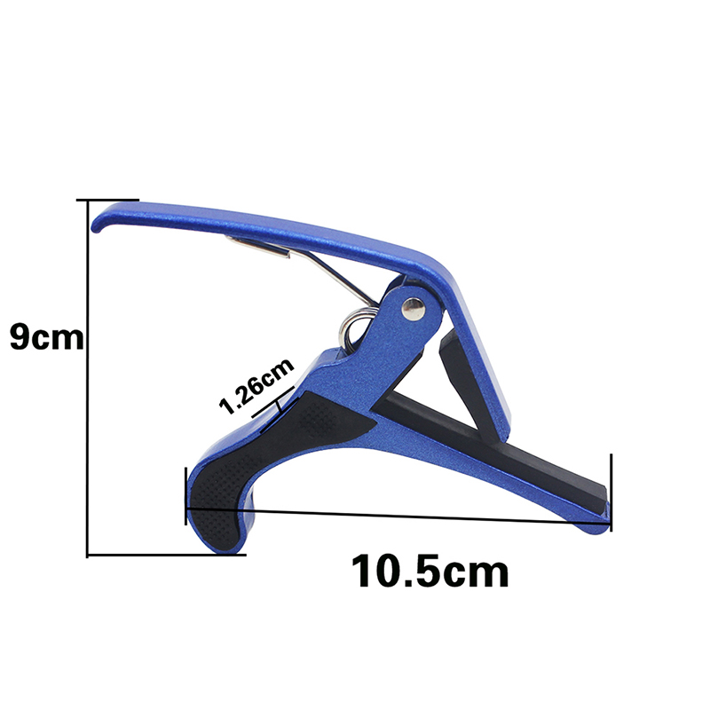 dimensions capodastre pour guitare en alliage de zinc - 5 couleurs au choix