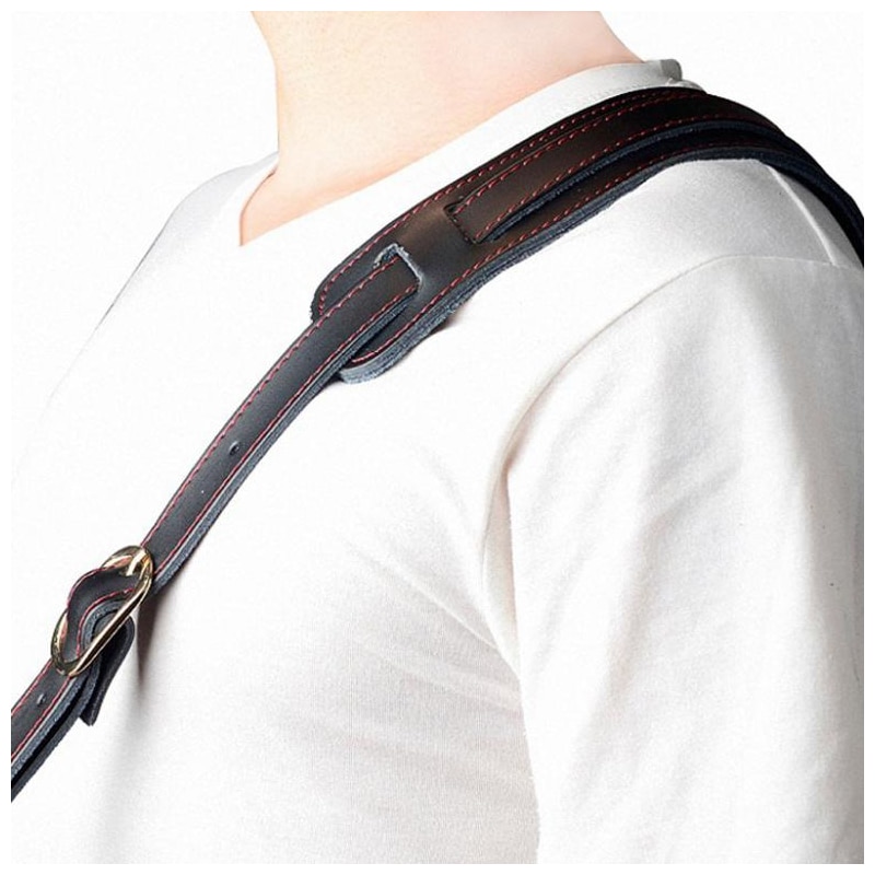 sangle de guitare réglable en cuir véritable