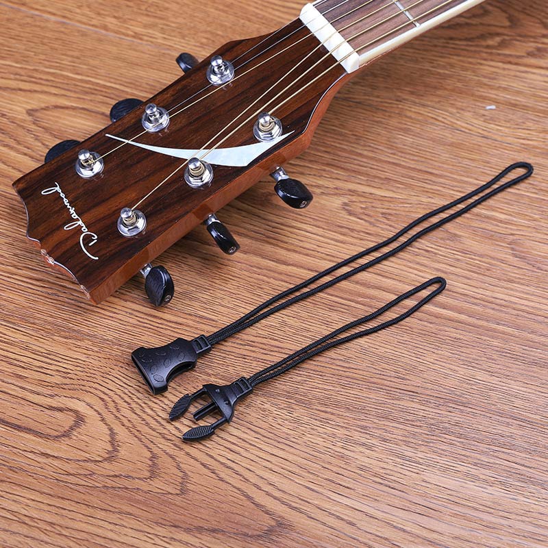 Support de sangle guitare noir