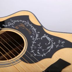 Pickguard « Chant de l’Oiseau Doré » - Protection Décorative pour Guitare Acoustique