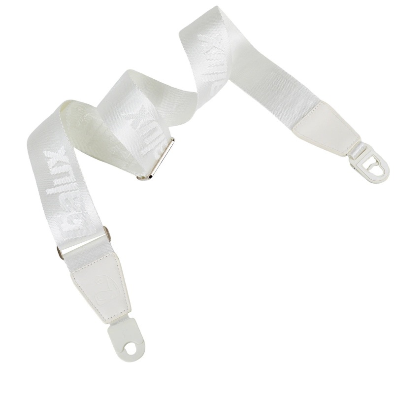 Sangles de guitare Power Grip en noir et en blanc, attaches auto-lock à dégagement rapide